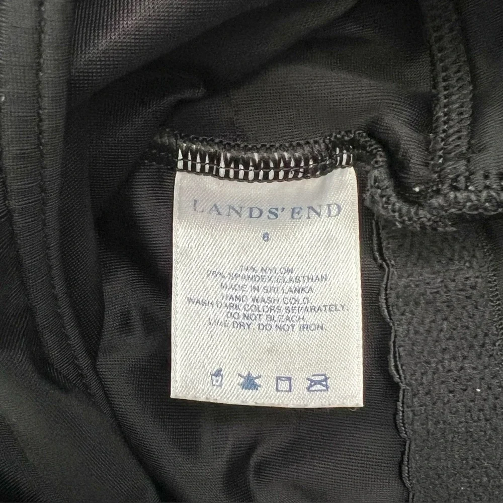 Lands’ End One Piece Slimming Tummy Control Swimsuit Asymmetric Black Size 6 - Picture 8 of 10